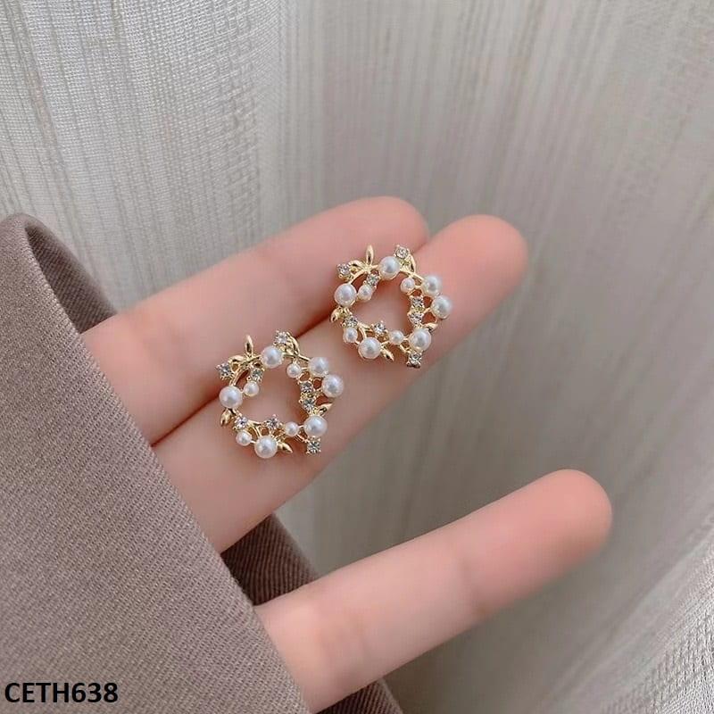 CETH638 BTO Pearl Stud Tops Pair