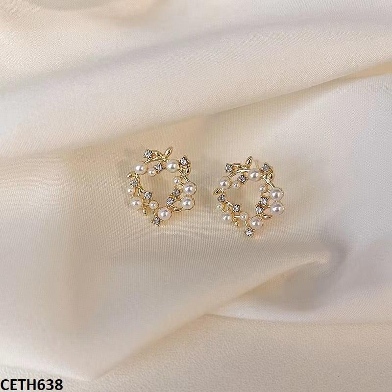 CETH638 BTO Pearl Stud Tops Pair