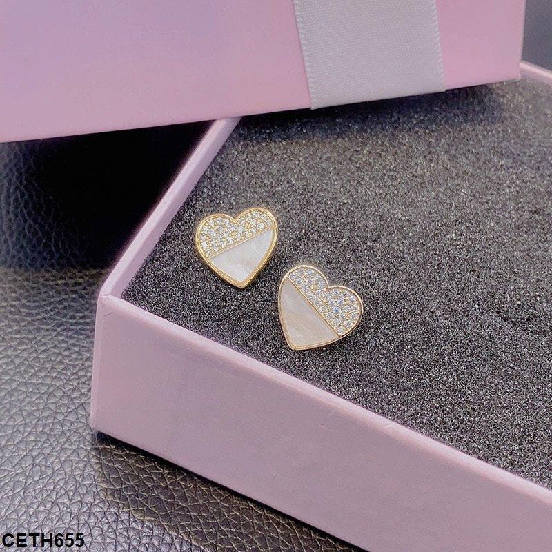CETH655 YYZ Heart Ear Tops Pair