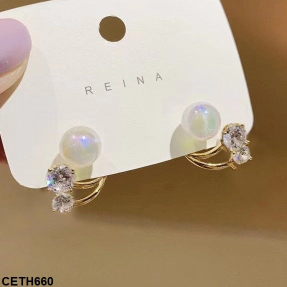 CETH660 SDQ C Layer Pearl Ear Tops Pair