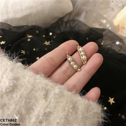 CETH662 ZCD Mango Pearl Ear Tops Pair