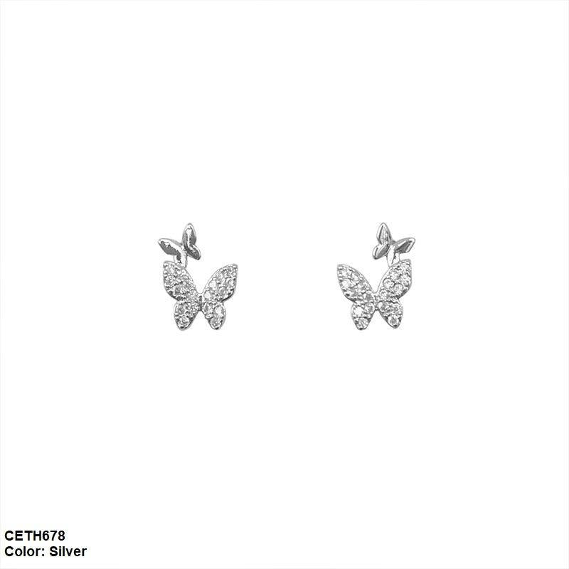 CETH678 YQG Butterfly Stud Tops Pair