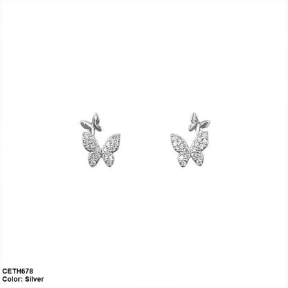 CETH678 YQG Butterfly Stud Tops Pair