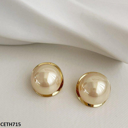 CETH715 ZCD Round Pearl Tops Pair