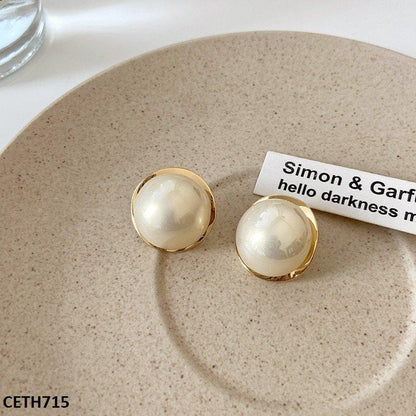 CETH715 ZCD Round Pearl Tops Pair