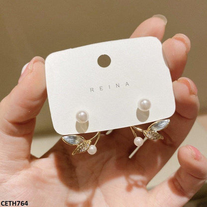 CETH764 LSH Double Leaf Pearl Tops Pair