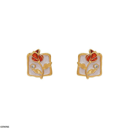 CETH765 BTO Painted Flower Square Tops Pair