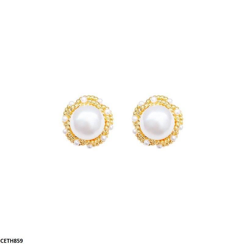 CETH859 HJF Pearl Round Tops Pair