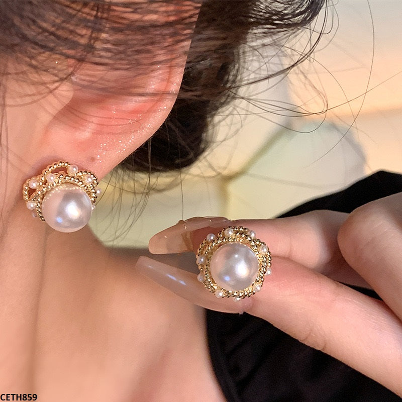 CETH859 HJF Pearl Round Tops Pair