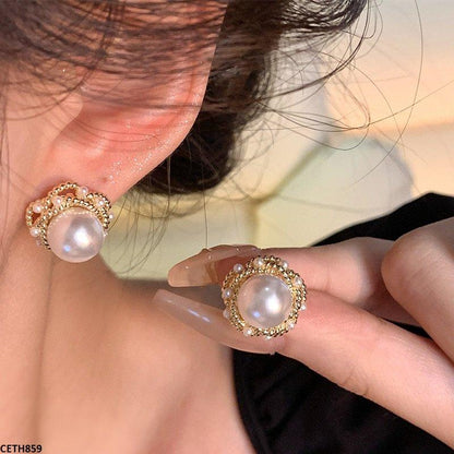 CETH859 HJF Pearl Round Tops Pair