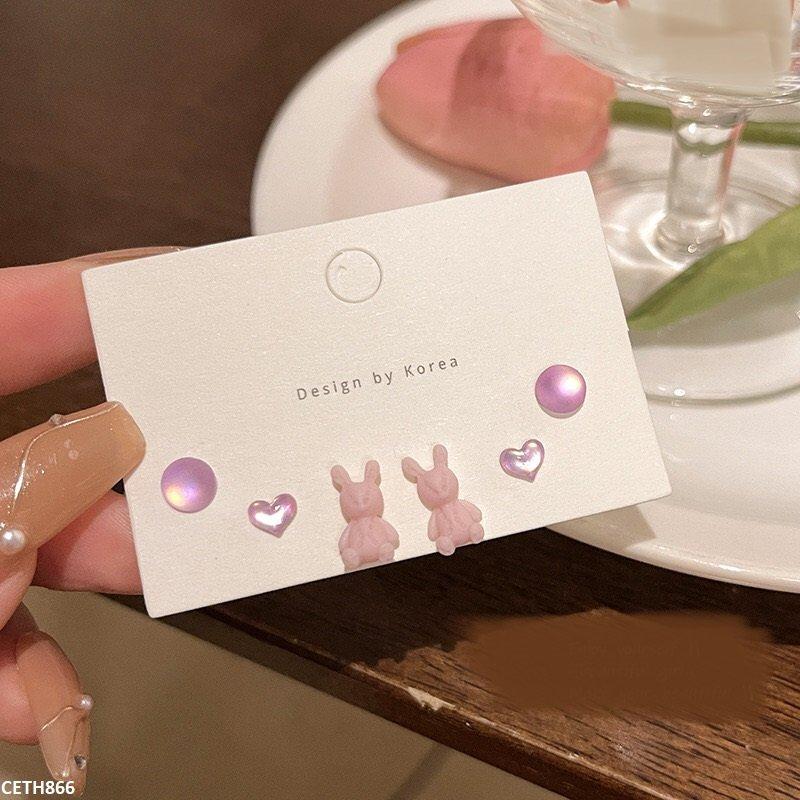 CETH866 HJF Rabbit/Heart 3 Tops Pair