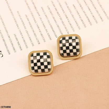 CETH890 ZCD Black/White Square Tops Pair