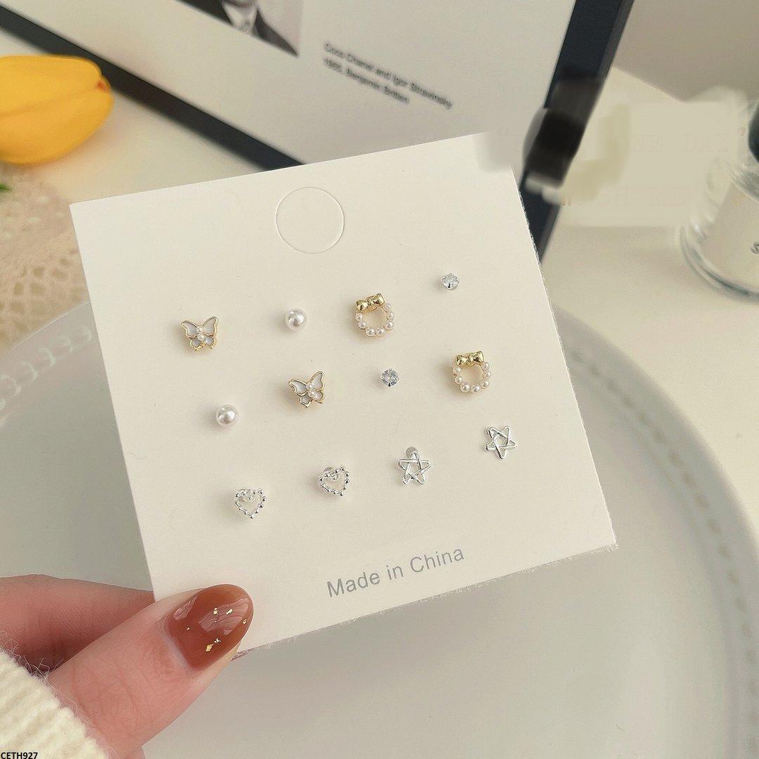 CETH927-YYZ CETH927 YYZ Heart/Star/Pearl 6 Pair Tops