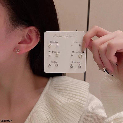 CETH927-YYZ CETH927 YYZ Heart/Star/Pearl 6 Pair Tops