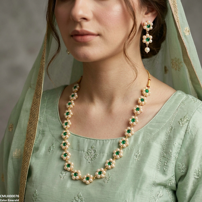CMLH00076 SDQ Pearl Flower Mala Set