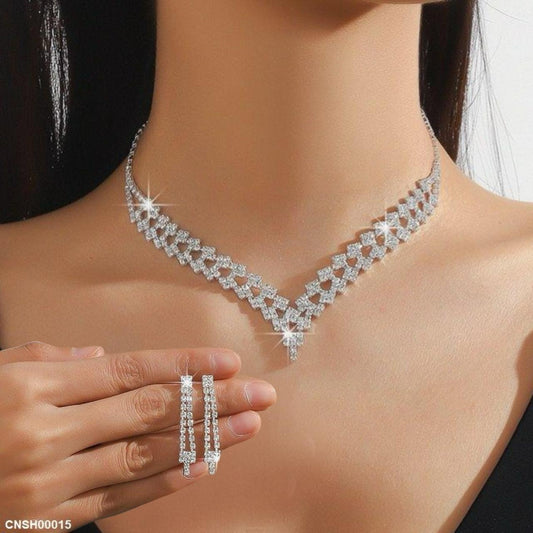 CNSH00015 YJJ Square Necklace Set - CNSH