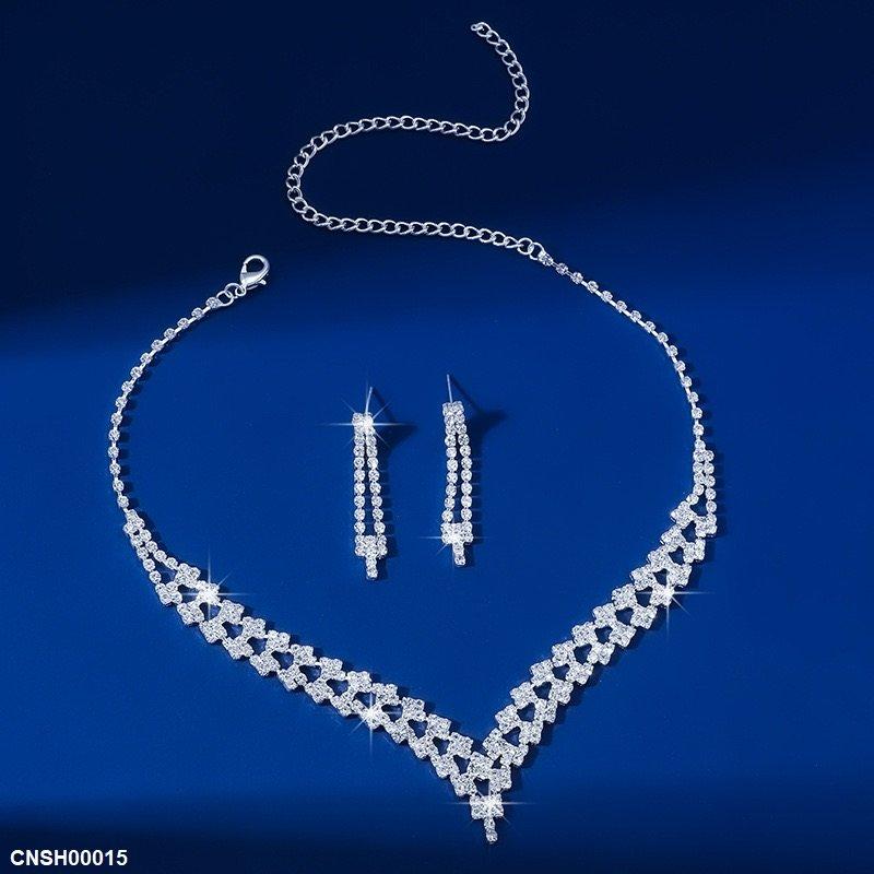CNSH00015 YJJ Square Necklace Set - CNSH