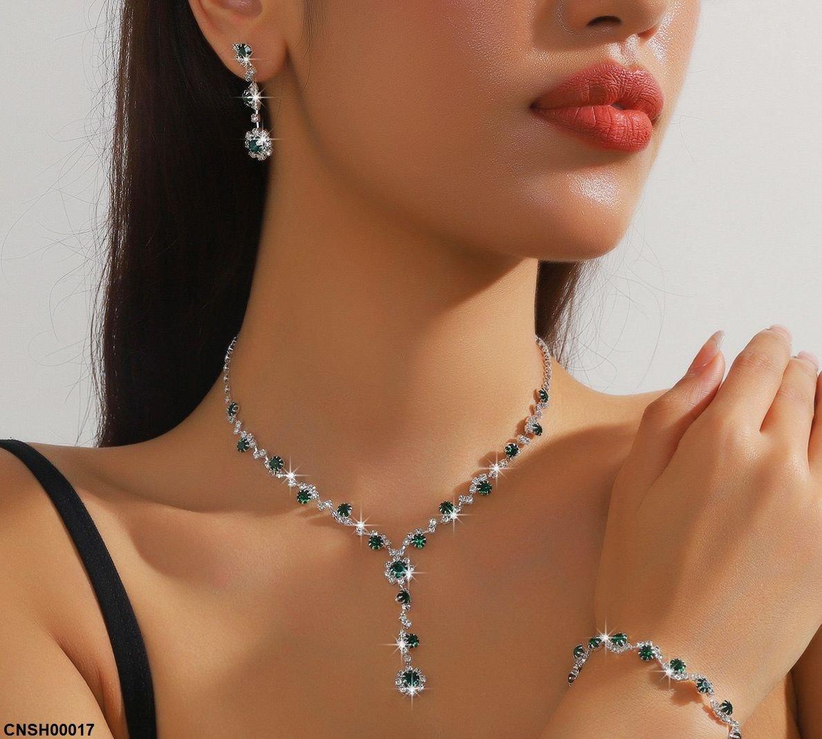 CNSH00017 YJJ  Flower Necklace Set - CNSH