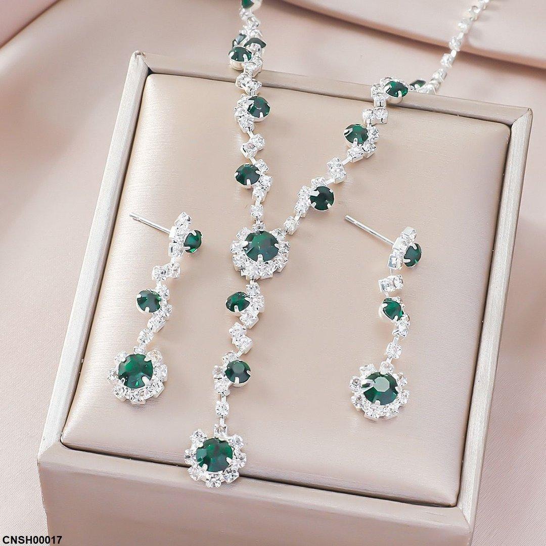 CNSH00017 YJJ  Flower Necklace Set - CNSH