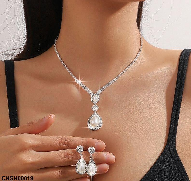 CNSH00019 YJJ Tear Drop Necklace Set - CNSH