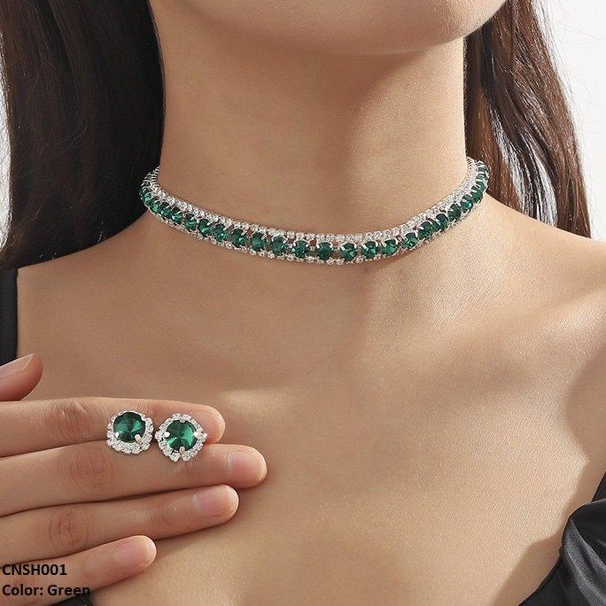 CNSH001 YJJ Circle Layered Necklace Set