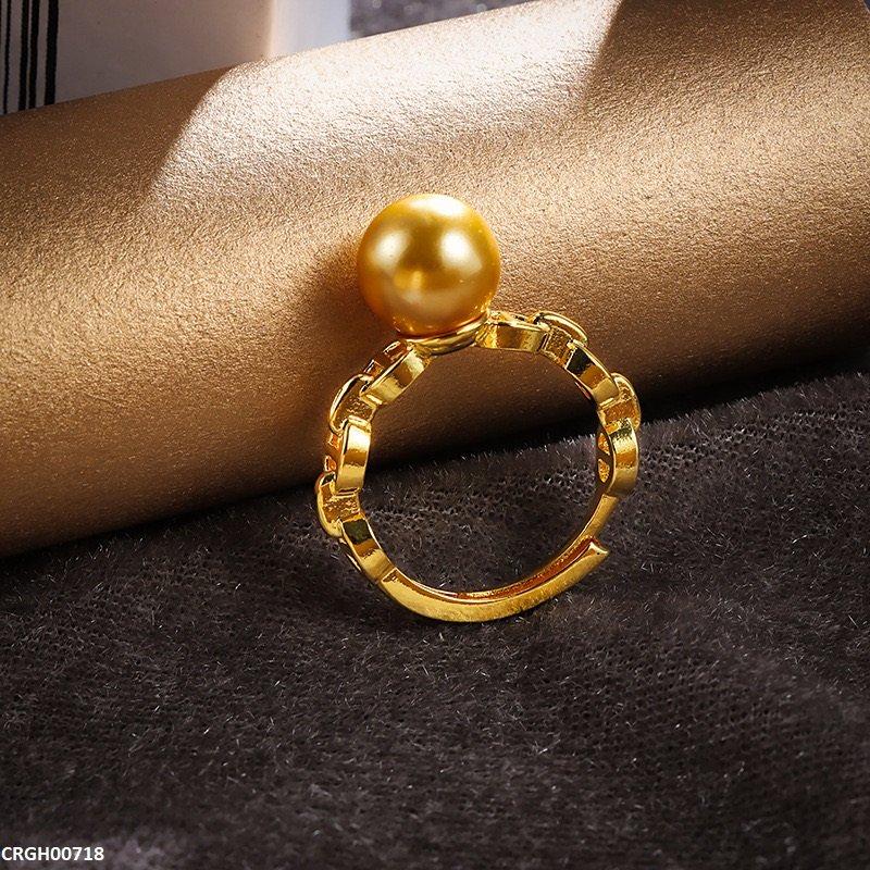 CRGH00718 KYC Linked Chain Casting Pearl Ring - CRGH