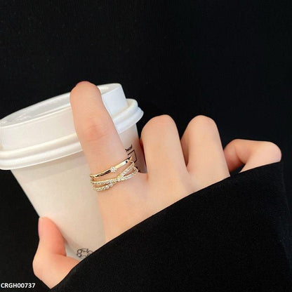 CRGH00737 HJF Cross Shaped Ring Adjustable - CRGH