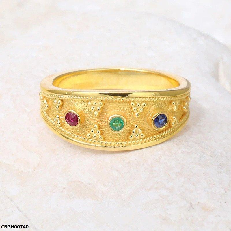 CRGH00740 CSH Casting Ring With Three Gems - CRGH