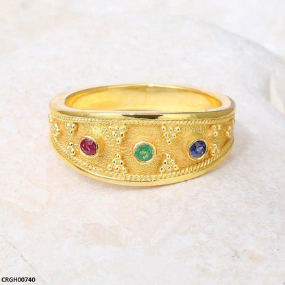 CRGH00740 CSH Casting Ring With Three Gems - CRGH