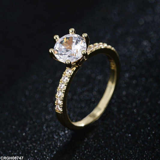 CRGH00747 BYJ Round Stone Ring - TRSH