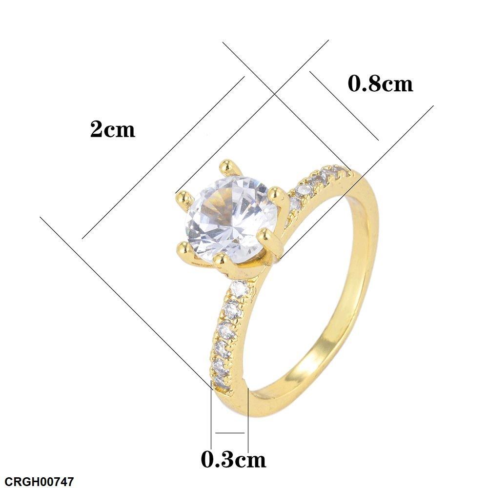 CRGH00747 BYJ Round Stone Ring - TRSH
