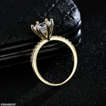 CRGH00747 BYJ Round Stone Ring - TRSH