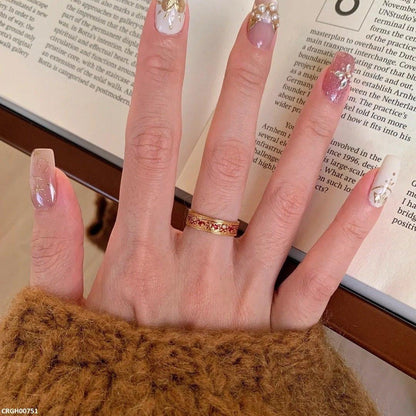 CRGH00751 WNS Crimson Blossom Adjustable Ring - CRGH