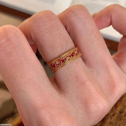 CRGH00751 WNS Crimson Blossom Adjustable Ring - CRGH