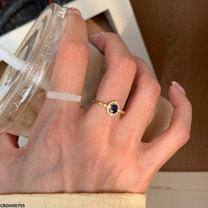 CRGH00755 WNS Oval Sapphire Ring Adjustable - CRGH