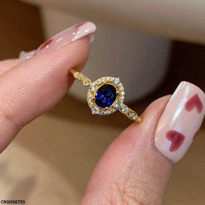 CRGH00755 WNS Oval Sapphire Ring Adjustable - CRGH