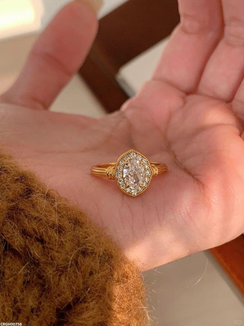 CRGH00756 WNS Imp Oval Stone Ring Adjustable - CRGH