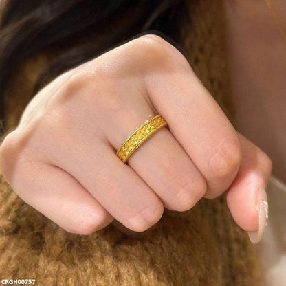 CRGH00757 WNS Floral Etched Ring Adjustable - CRGH