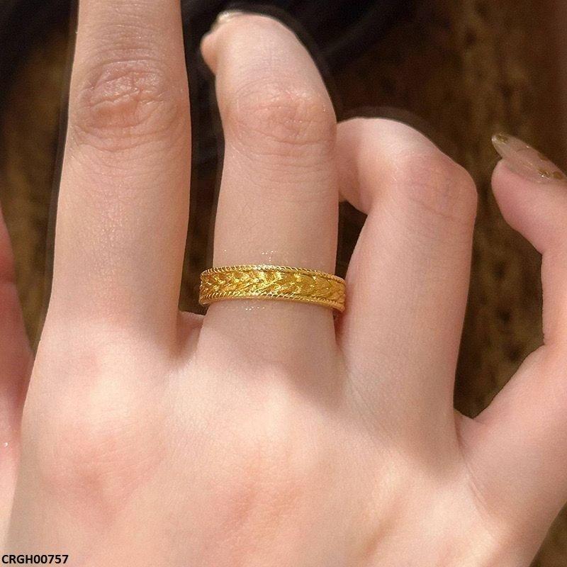CRGH00757 WNS Floral Etched Ring Adjustable - CRGH