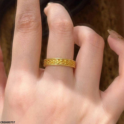 CRGH00757 WNS Floral Etched Ring Adjustable - CRGH