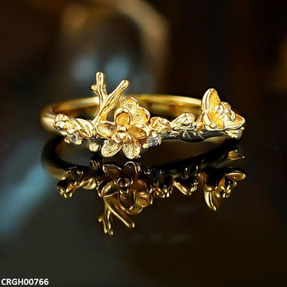 CRGH00766 KRL Double Flower Ring Adjustable - CRGH