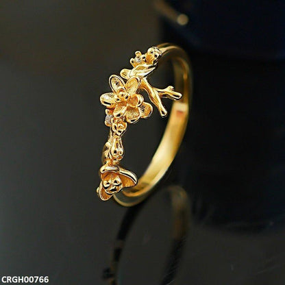 CRGH00766 KRL Double Flower Ring Adjustable - CRGH