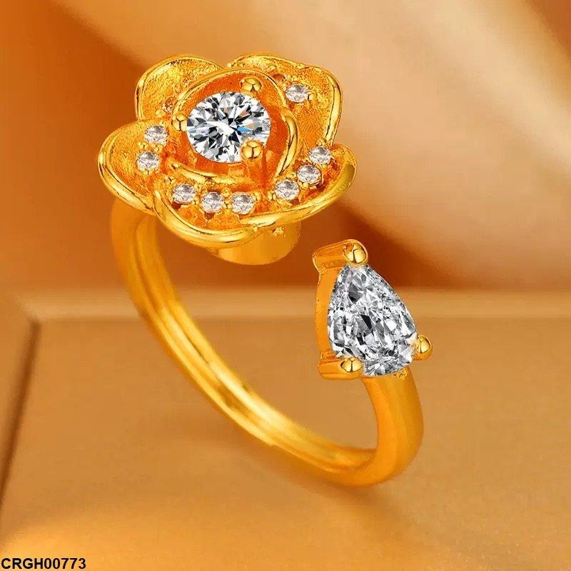 CRGH00773 ZFQ Imp Flower Ring Adjustable - CRGH