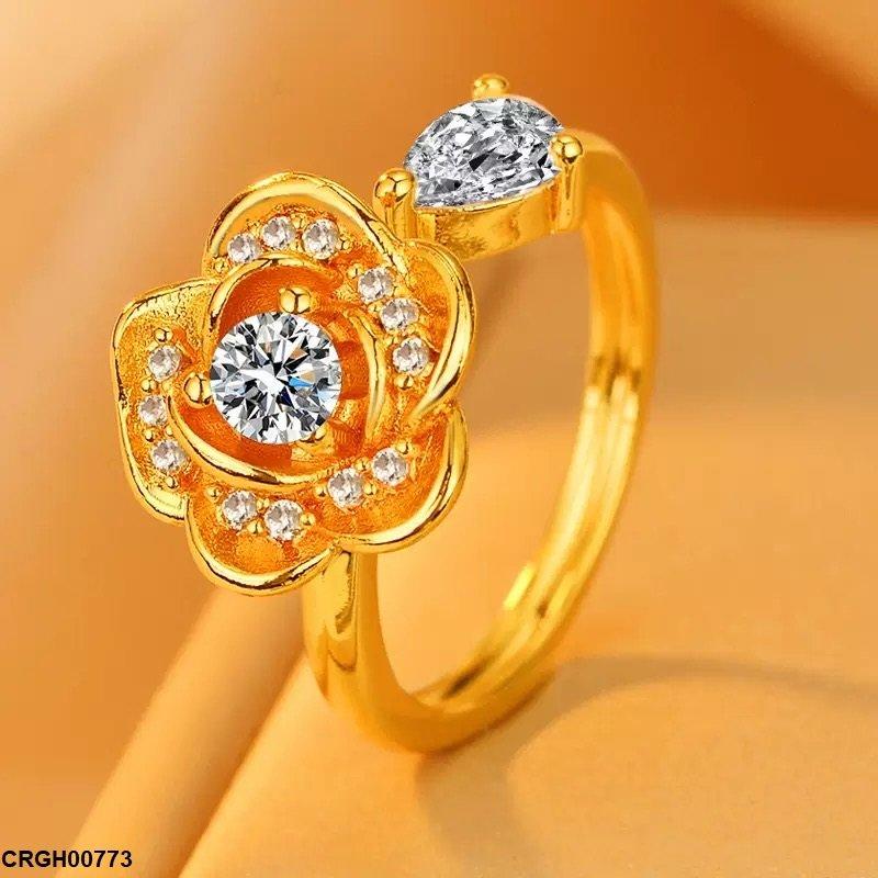 CRGH00773 ZFQ Imp Flower Ring Adjustable - CRGH