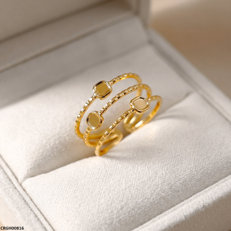 CRGH00816 NMS Stainless Steel Square Triple Layer Ring Adjustable - CRGH
