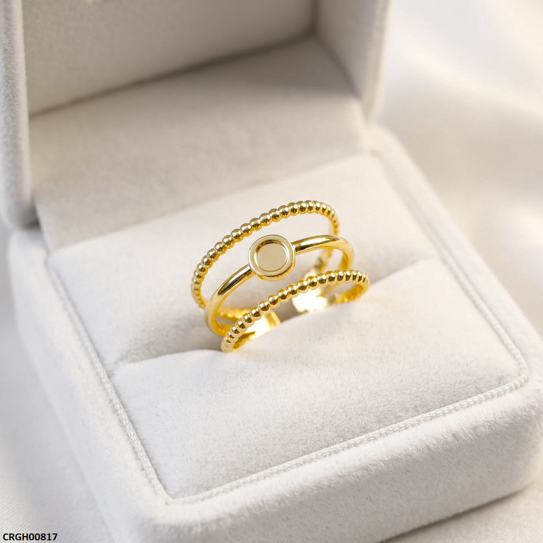 CRGH00817 NMS Stainless Steel Round Triple Layer Ring Adjustable - CRGH