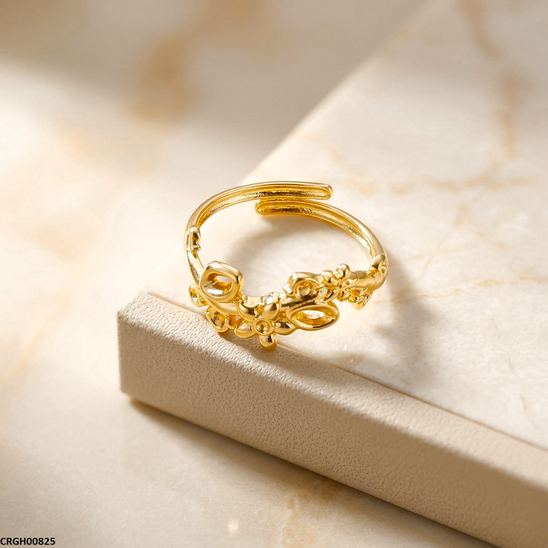 CRGH00825 NMS Stainless Steel Petal Flower Ring Adjustable - CRGH