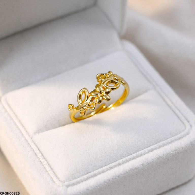 CRGH00825 NMS Stainless Steel Petal Flower Ring Adjustable - CRGH