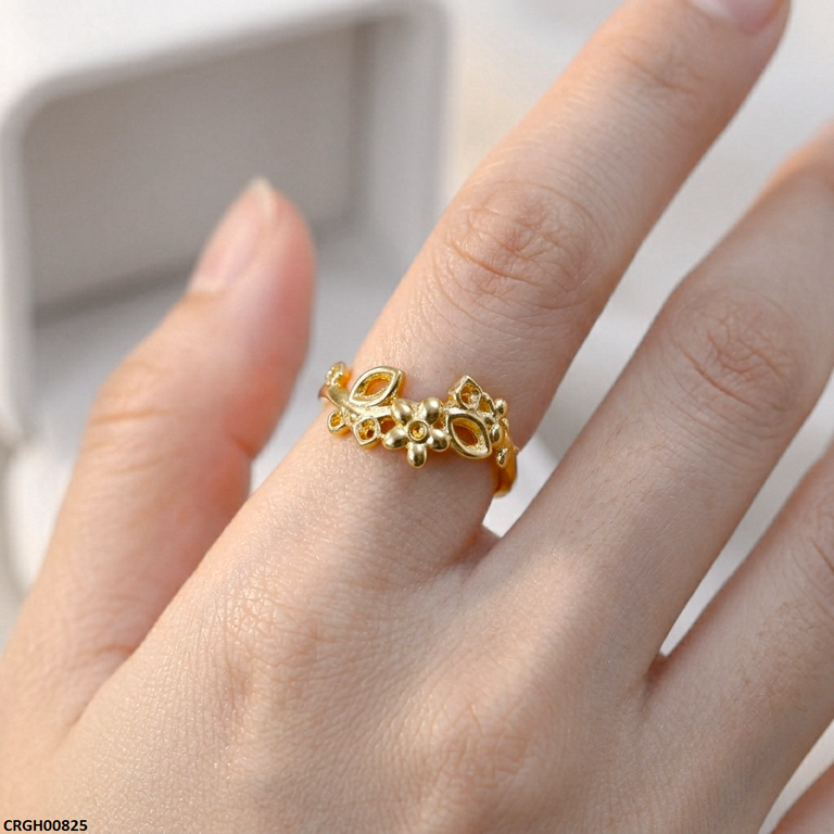 CRGH00825 NMS Stainless Steel Petal Flower Ring Adjustable - CRGH