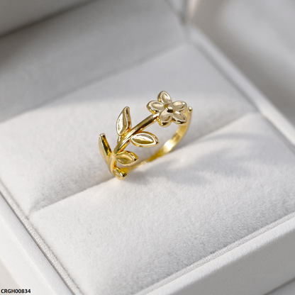 CRGH00834 NMS Flora Flower Stainless Steel Ring Adjustable - CRGH